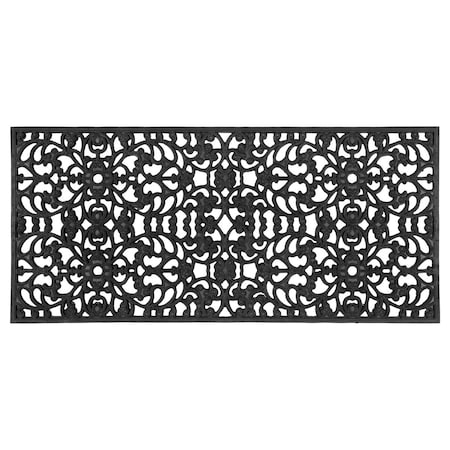 Configuracion 22 x 48 in. Sorrento Rubber Rectangular Doormat, Black CO2210364